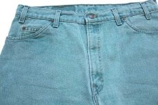 画像3: 90s USA製 Levi'sリーバイス 550 カラーデニム ショートパンツ 薄緑 w36★ショーツ (3)