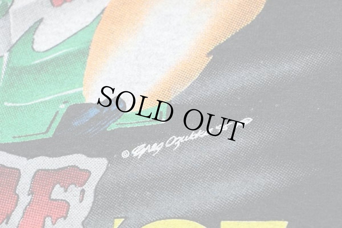 画像6: 90s USA製 The Boss is Back! JOHN FORCE NIGHTMARE TOUR 2 ドラッグレース 両面プリント コットンTシャツ 黒 XL (6)