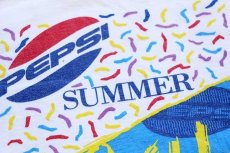 画像5: 90s PEPSI ペプシ コーラ SUMMER CHILL OUT コットン タンクトップ 白 XL (5)