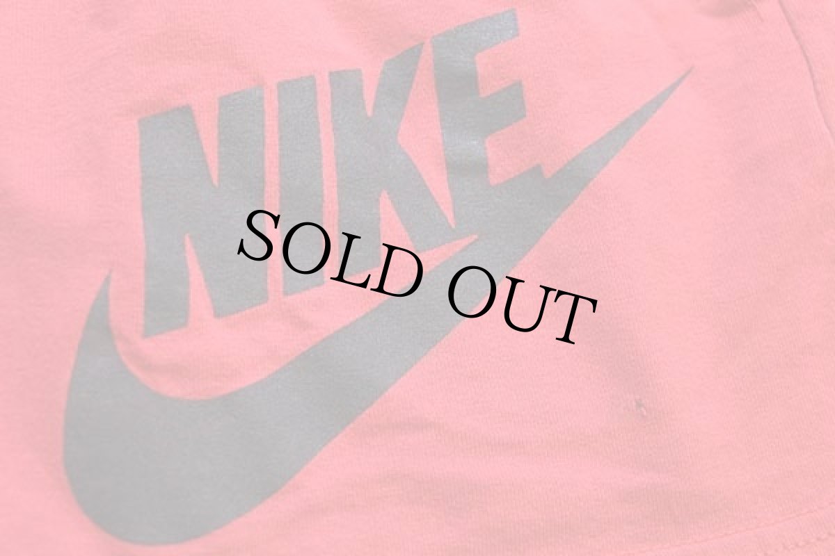 画像4: 90s USA製 NIKEナイキ ビッグロゴ コットン トレーニングショーツ 赤 XL★ショートパンツ (4)