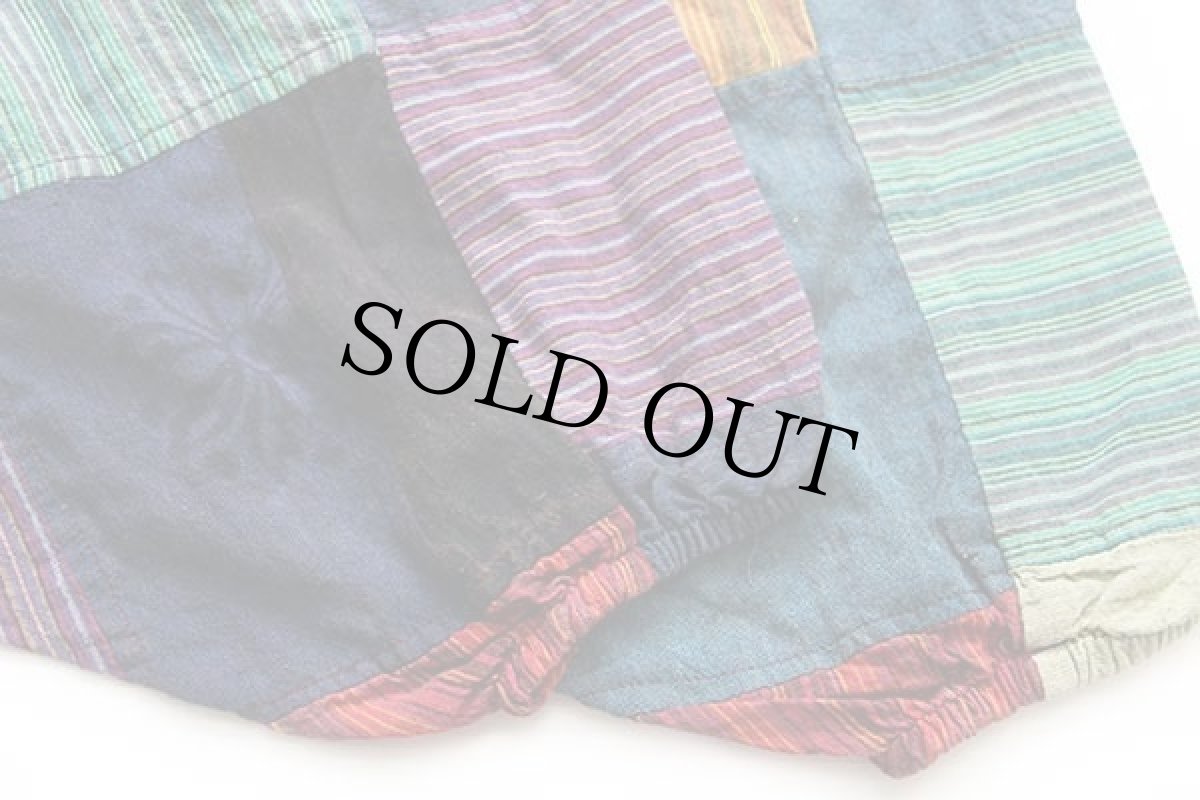 画像8: ネパール製 KARMA NEPAL CRAFT パッチワーク コットン サルエルパンツ★ハーレムパンツ (8)