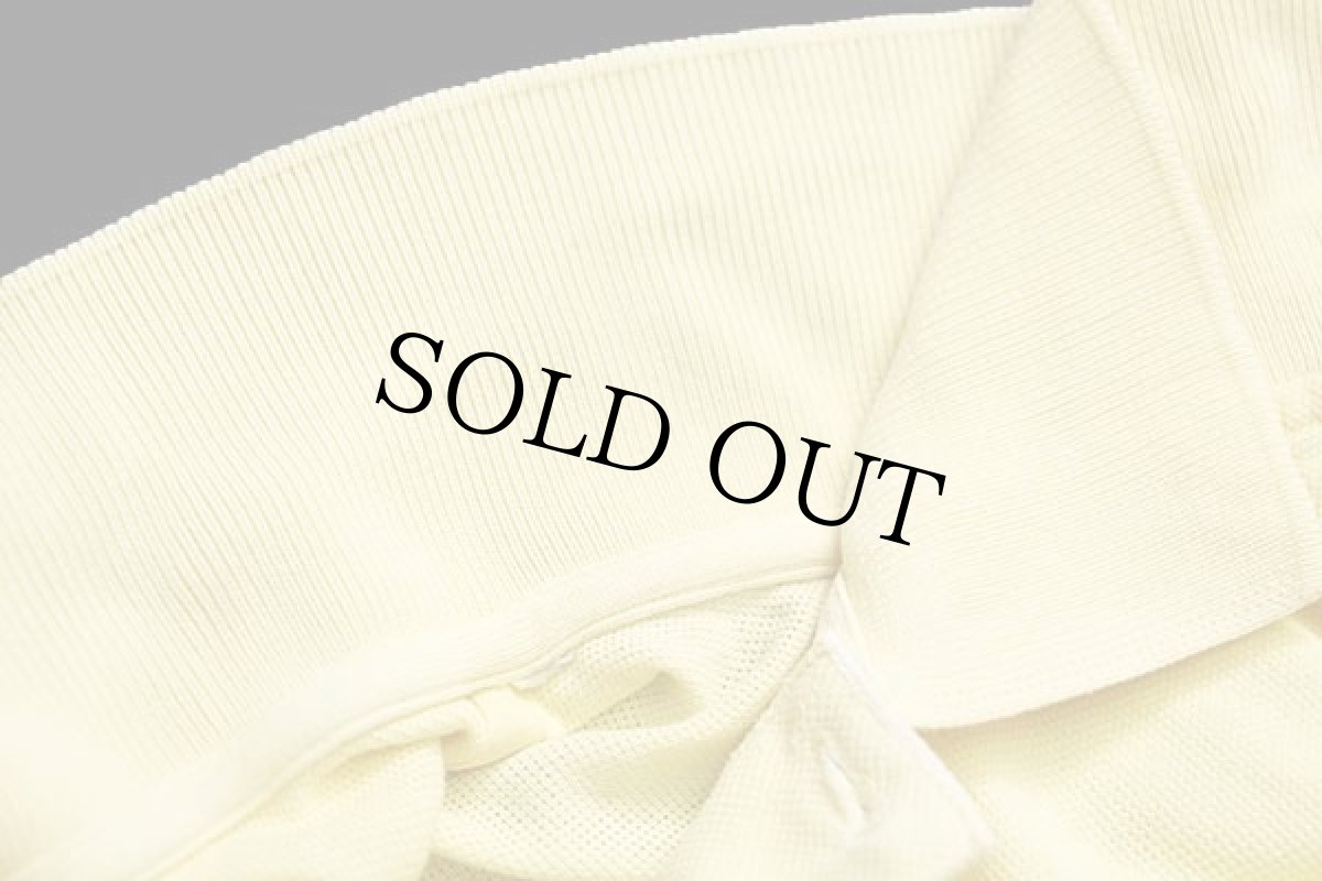 画像5: 70s フランス製 CHEMISE LACOSTEラコステ ワンポイント コットン 鹿の子 ポロシャツ 薄黄 5 (5)