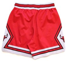 画像2: 90s イタリア製 Championチャンピオン NBA BULLS シカゴ ブルズ メッシュ ショートパンツ 赤 L★ショーツ (2)