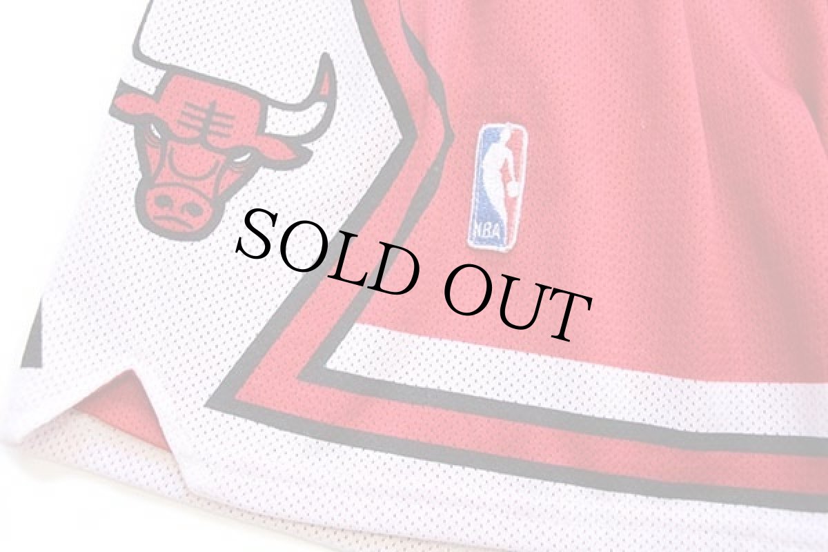 画像5: 90s イタリア製 Championチャンピオン NBA BULLS シカゴ ブルズ メッシュ ショートパンツ 赤 S★ショーツ (5)