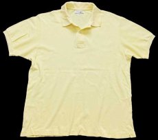 画像1: 70s フランス製 CHEMISE LACOSTEラコステ ワンポイント コットン 鹿の子 ポロシャツ 薄黄 5 (1)