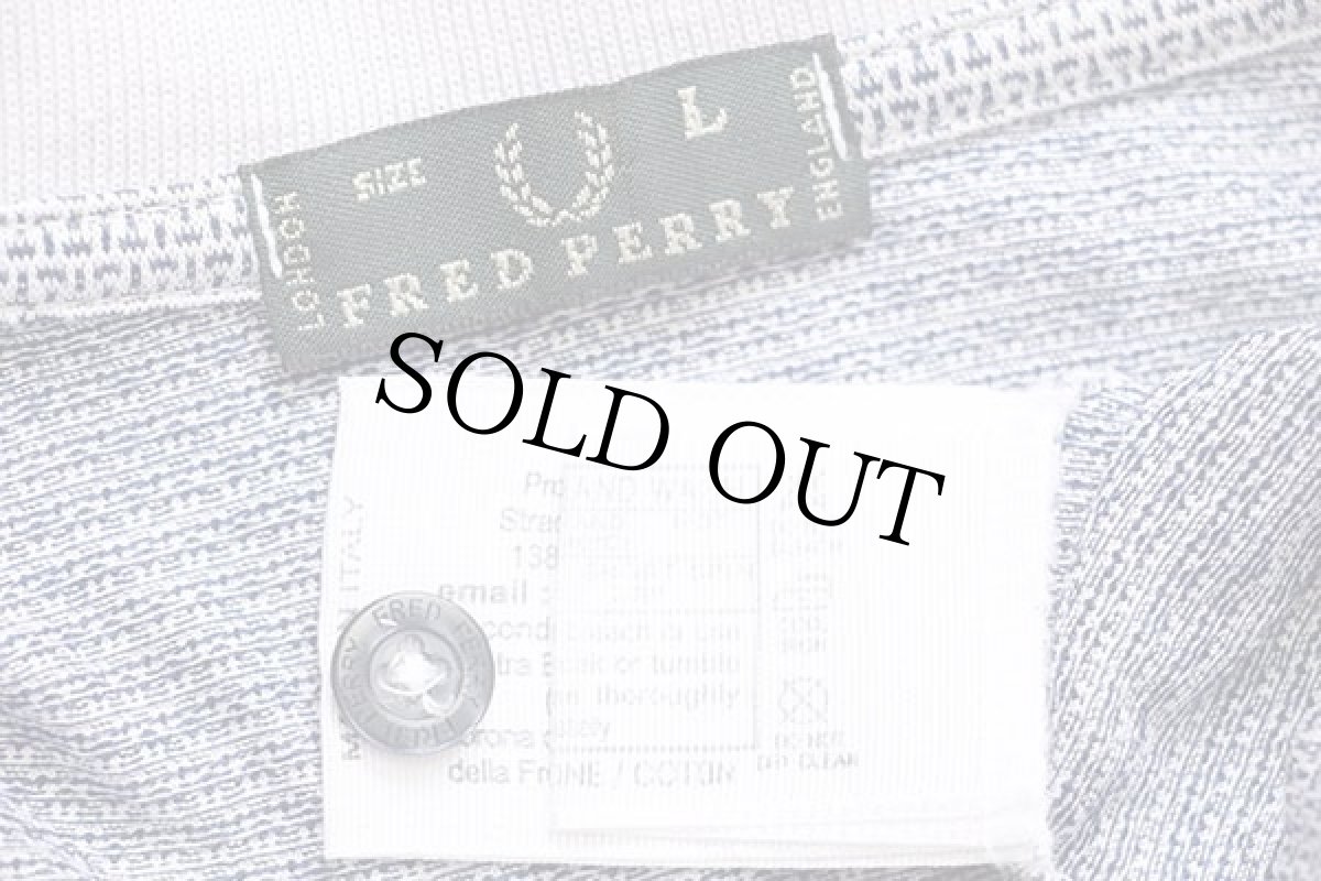 画像4: イタリア製 FRED PERRYフレッドペリー 織り柄 コットン ポロシャツ L (4)