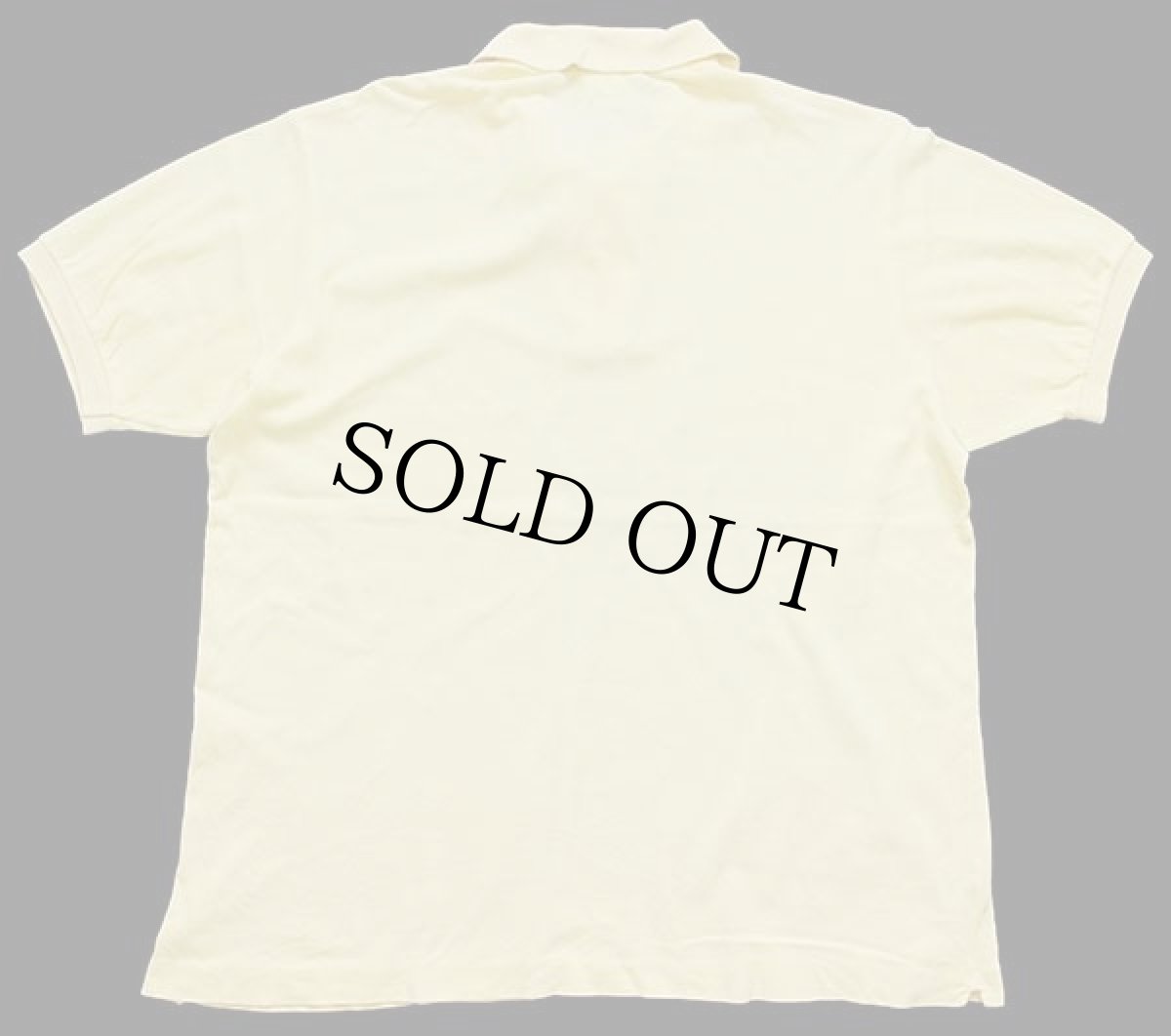 画像2: 70s フランス製 CHEMISE LACOSTEラコステ ワンポイント コットン 鹿の子 ポロシャツ 薄黄 5 (2)