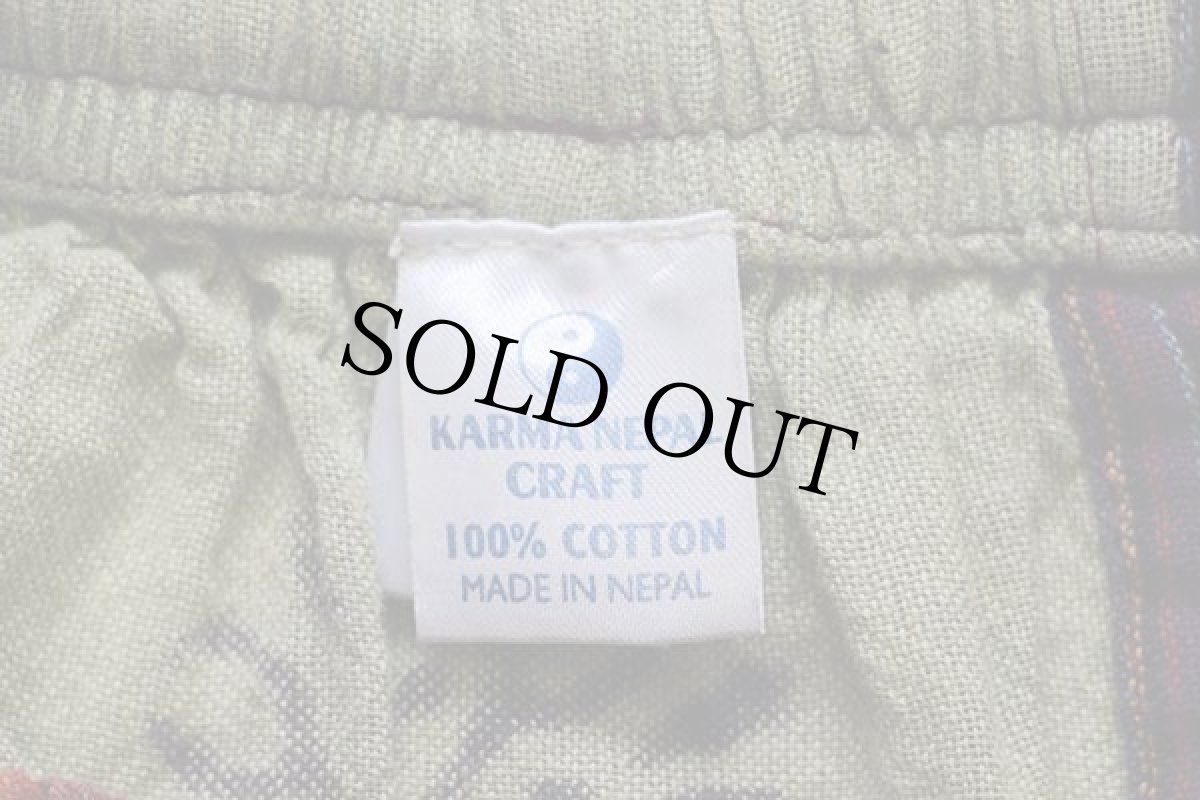 画像6: ネパール製 KARMA NEPAL CRAFT パッチワーク コットン サルエルパンツ★ハーレムパンツ (6)