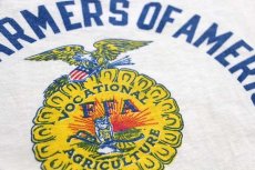 画像4: 60s CHAMPIONチャンピオン ランタグ FFA FUTURE FARMERS OF AMERICA 染み込みプリント コットンTシャツ 白 M (4)