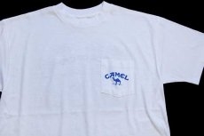 画像1: 90s USA製 CAMELキャメル ポケットTシャツ 白 XL (1)