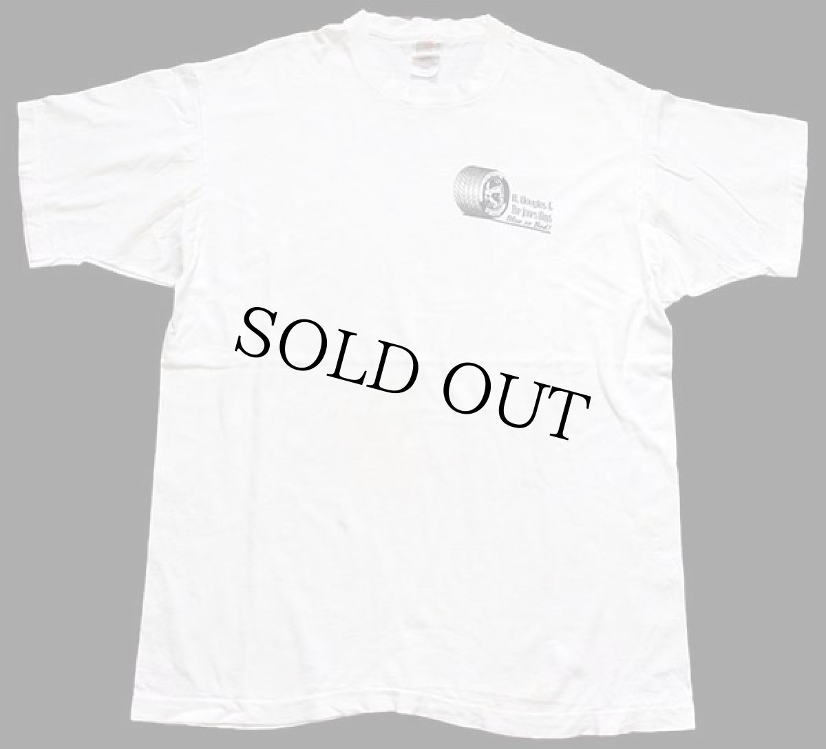 画像2: 90s USA製 B.Douglas&The Jones Boys ホイール 両面プリント コットンTシャツ 白 XL (2)