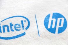 画像5: intel hp ロゴ コットンTシャツ 白 M (5)