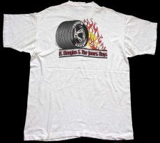 画像3: 90s USA製 B.Douglas&The Jones Boys ホイール 両面プリント コットンTシャツ 白 XL (3)