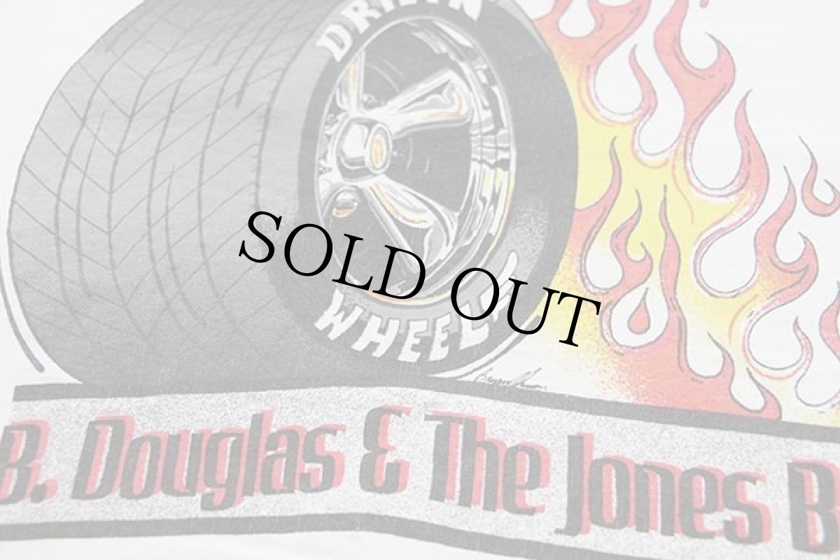 画像4: 90s USA製 B.Douglas&The Jones Boys ホイール 両面プリント コットンTシャツ 白 XL (4)