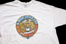 画像1: 90s Hanes LION COFFEE HAWAIIAN ISLANDS ロゴ 両面プリント コットンTシャツ 白 XXL★特大 (1)