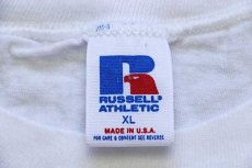 画像4: 90s USA製 RUSSELLラッセル daytona beach 熱帯魚 発泡プリント アート コットンTシャツ 白 XL (4)