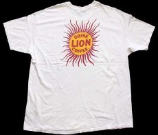 画像3: 90s Hanes LION COFFEE HAWAIIAN ISLANDS ロゴ 両面プリント コットンTシャツ 白 XXL★特大 (3)