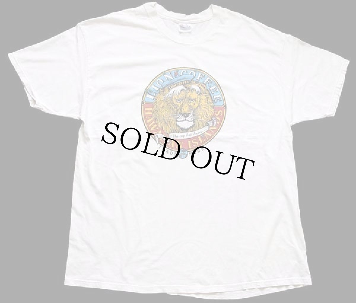 画像2: 90s Hanes LION COFFEE HAWAIIAN ISLANDS ロゴ 両面プリント コットンTシャツ 白 XXL★特大 (2)
