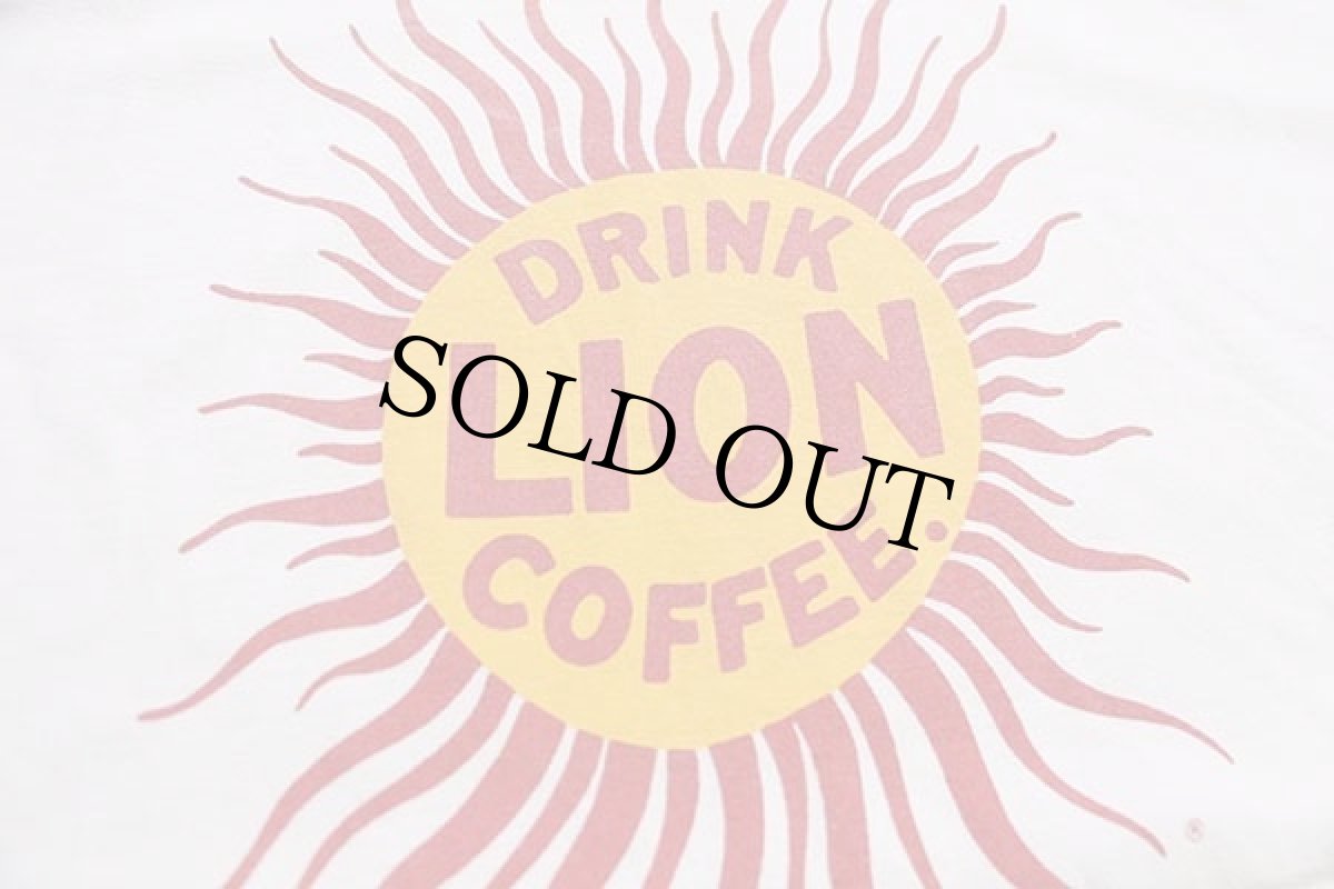 画像4: 90s Hanes LION COFFEE HAWAIIAN ISLANDS ロゴ 両面プリント コットンTシャツ 白 XXL★特大 (4)