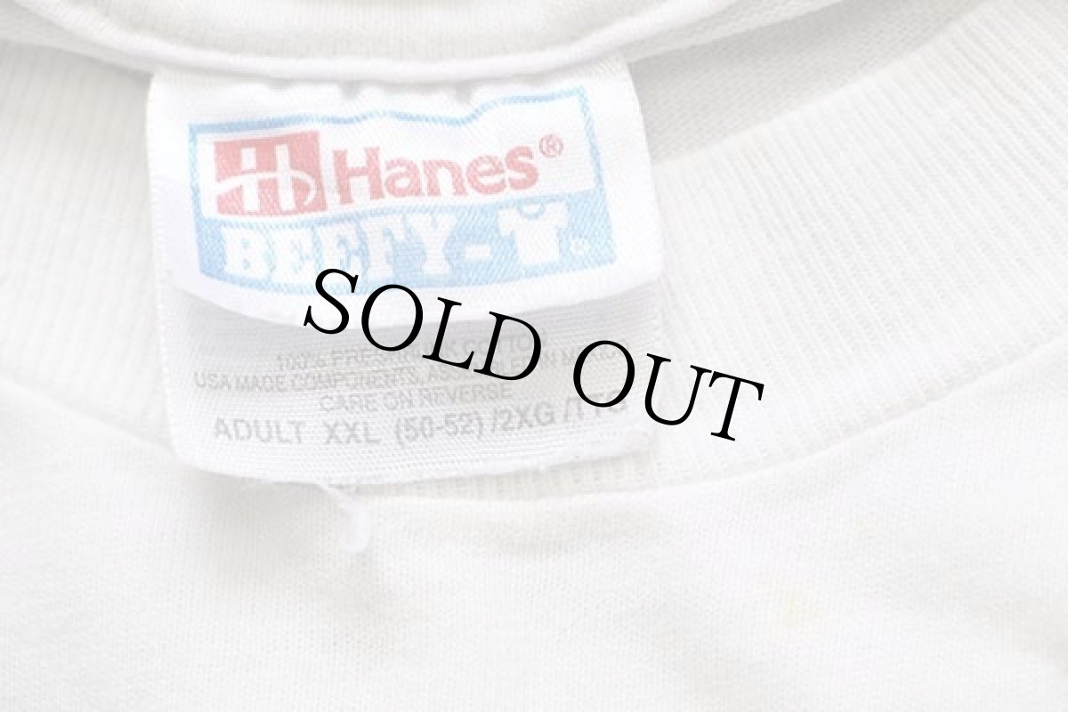 画像5: 90s Hanes LION COFFEE HAWAIIAN ISLANDS ロゴ 両面プリント コットンTシャツ 白 XXL★特大 (5)