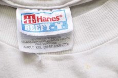 画像5: 90s Hanes LION COFFEE HAWAIIAN ISLANDS ロゴ 両面プリント コットンTシャツ 白 XXL★特大 (5)