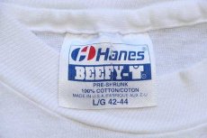 画像5: 90s USA製 Hanes CLUB SHRED サメ コットンTシャツ 白 L (5)