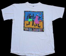 画像2: 90s USA製 WE BE JAMMIN BIG HED アート コットンTシャツ 白 XL (2)