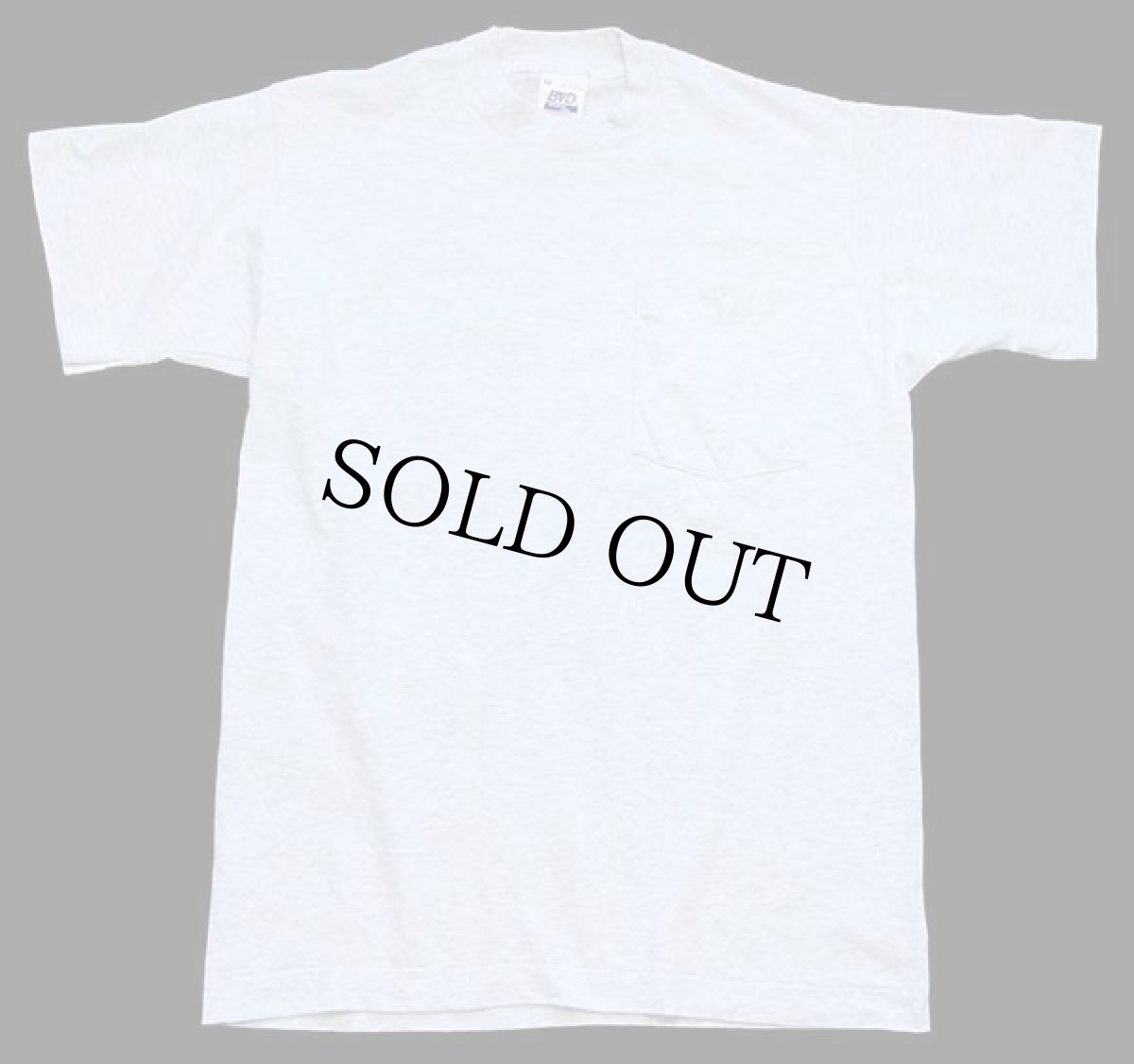 画像2: 90s USA製 BVD 無地 ポケットTシャツ 杢ライトグレー M (2)