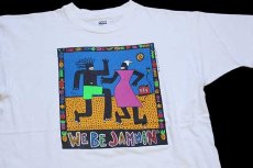 画像1: 90s USA製 WE BE JAMMIN BIG HED アート コットンTシャツ 白 XL (1)