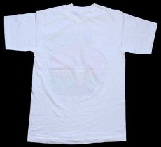 画像3: 90s USA製 フラワー アート コットンTシャツ 白 M (3)