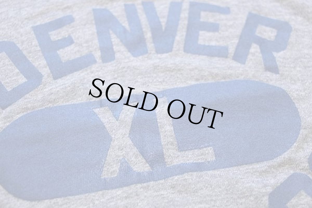 画像6: 80s RUSSELLラッセル NFL DENVER BRONCOS 三段中抜き ショート丈 Tシャツ 杢グレー XL (6)