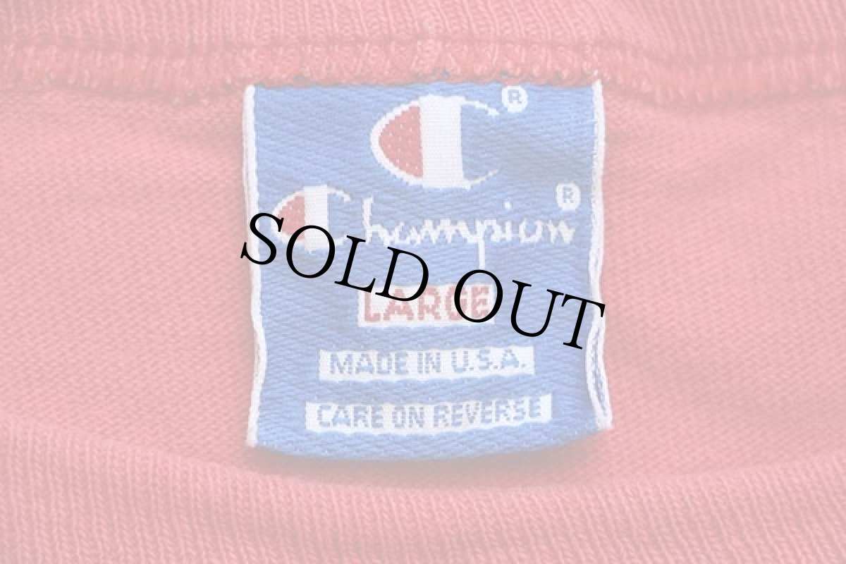 画像4: 90s USA製 Championチャンピオン NBA CHICAGO BULLS シカゴ ブルズ コットンTシャツ 赤 フェード L (4)