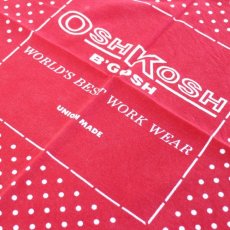 画像1: 70s OSHKOSH B'GOSH ドット柄 コットン バンダナ 赤★07 (1)