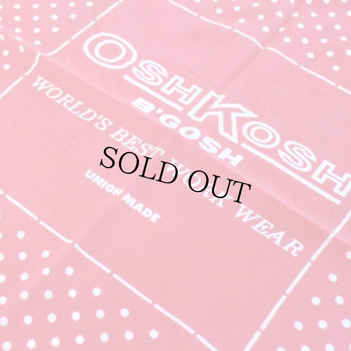 画像2: 70s OSHKOSH B'GOSH ドット柄 コットン バンダナ 赤★10 (2)