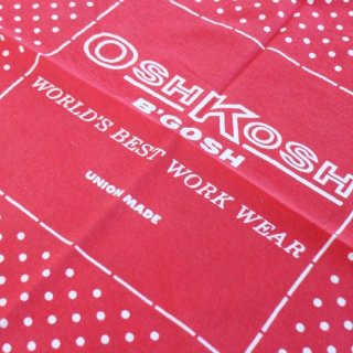good enough バンダナ 希少 USA製 80s USA製 OSHKOSH B'GOSH ドット柄 コットン バンダナ 赤☆02
