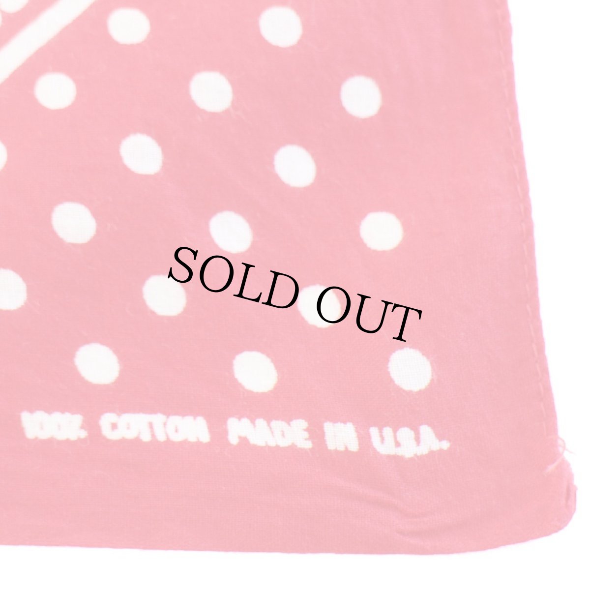 画像3: 80s USA製 OSHKOSH B'GOSH ドット柄 コットン バンダナ 赤★05 (3)