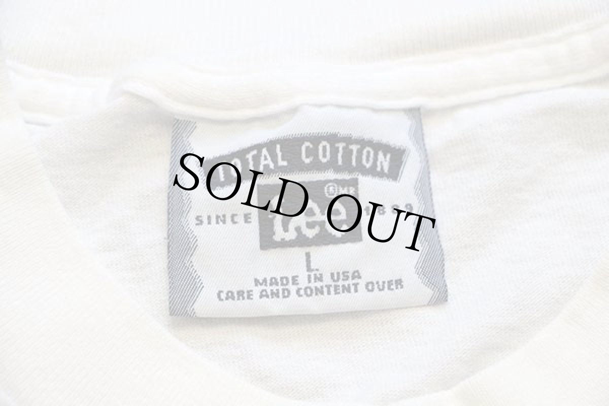 画像4: 90s USA製 Leeリー GOODGUYS HOTROD Nostalgia DRAGS SERIES ドラッグレース 両面プリント コットンTシャツ 白 L (4)