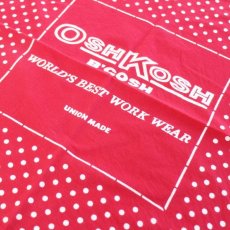 画像1: 80s USA製 OSHKOSH B'GOSH ドット柄 コットン バンダナ 赤★02 (1)