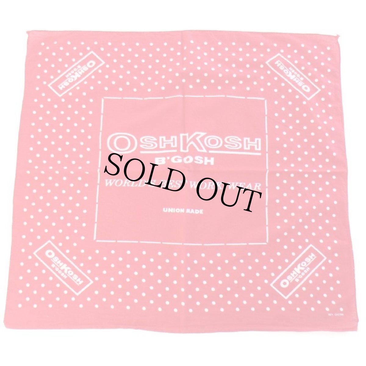 画像2: 70s OSHKOSH B'GOSH ドット柄 コットン バンダナ 赤★12 (2)