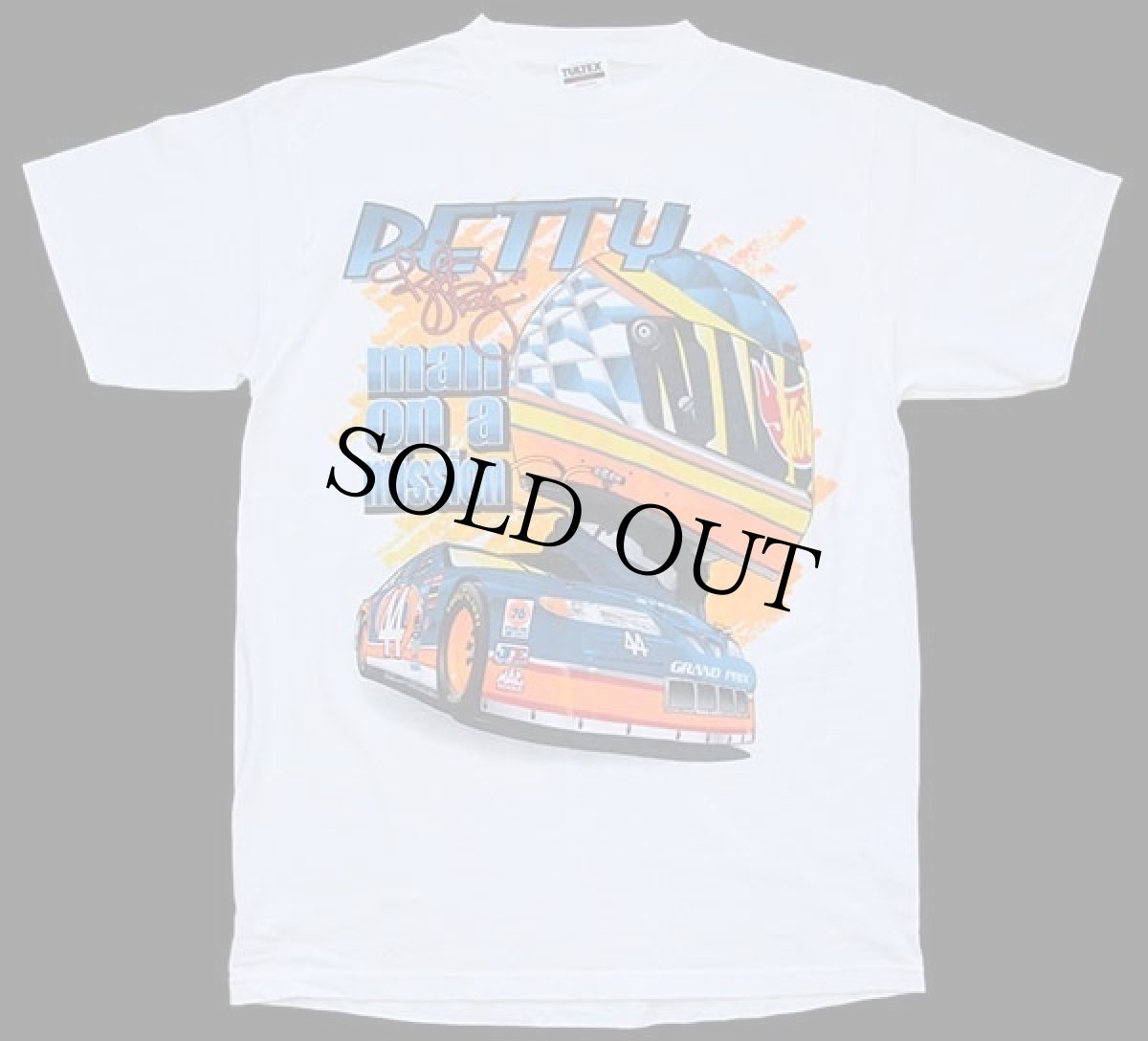 画像2: 90s NASCAR PETTY 44 HOT Wheelsホットウィール 両面プリント コットンTシャツ 白 L (2)