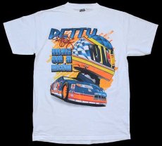 画像2: 90s NASCAR PETTY 44 HOT Wheelsホットウィール 両面プリント コットンTシャツ 白 L (2)