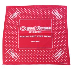 画像2: 80s USA製 OSHKOSH B'GOSH ドット柄 コットン バンダナ 赤★03 (2)