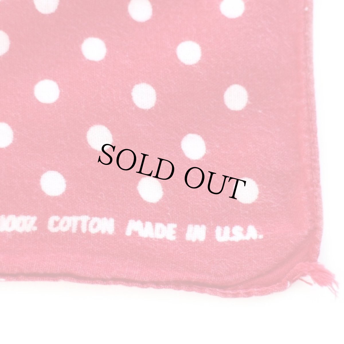 画像3: 80s USA製 OSHKOSH B'GOSH ドット柄 コットン バンダナ 赤★04 (3)