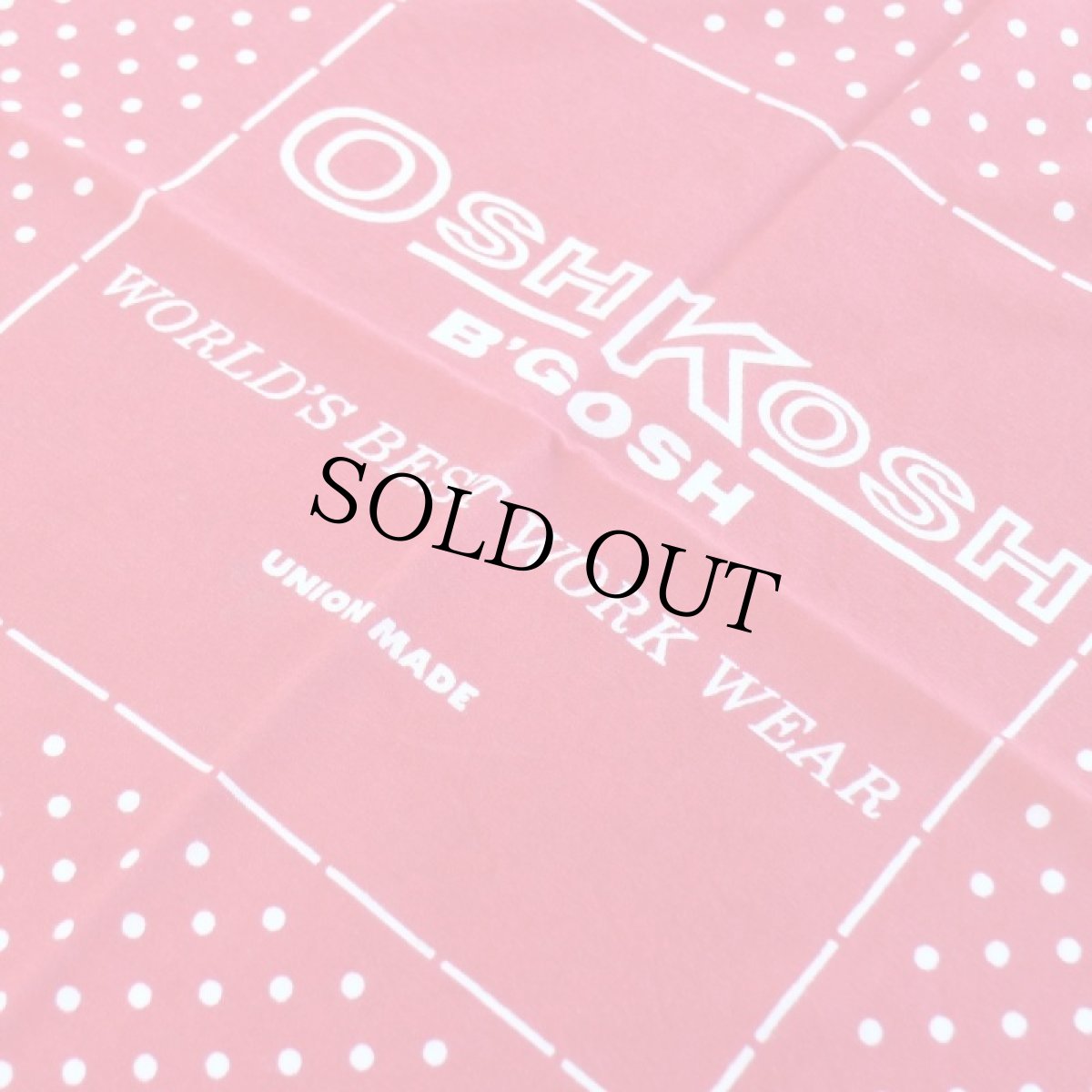 画像2: 70s OSHKOSH B'GOSH ドット柄 コットン バンダナ 赤★08 (2)