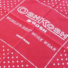 画像1: 70s OSHKOSH B'GOSH ドット柄 コットン バンダナ 赤★08 (1)