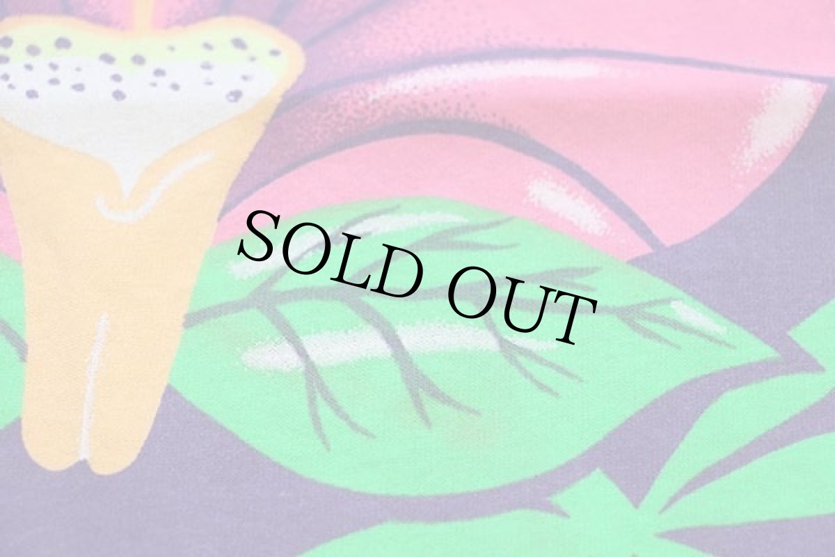 画像5: 90s USA製 フラワー アート コットンTシャツ 白 M (5)