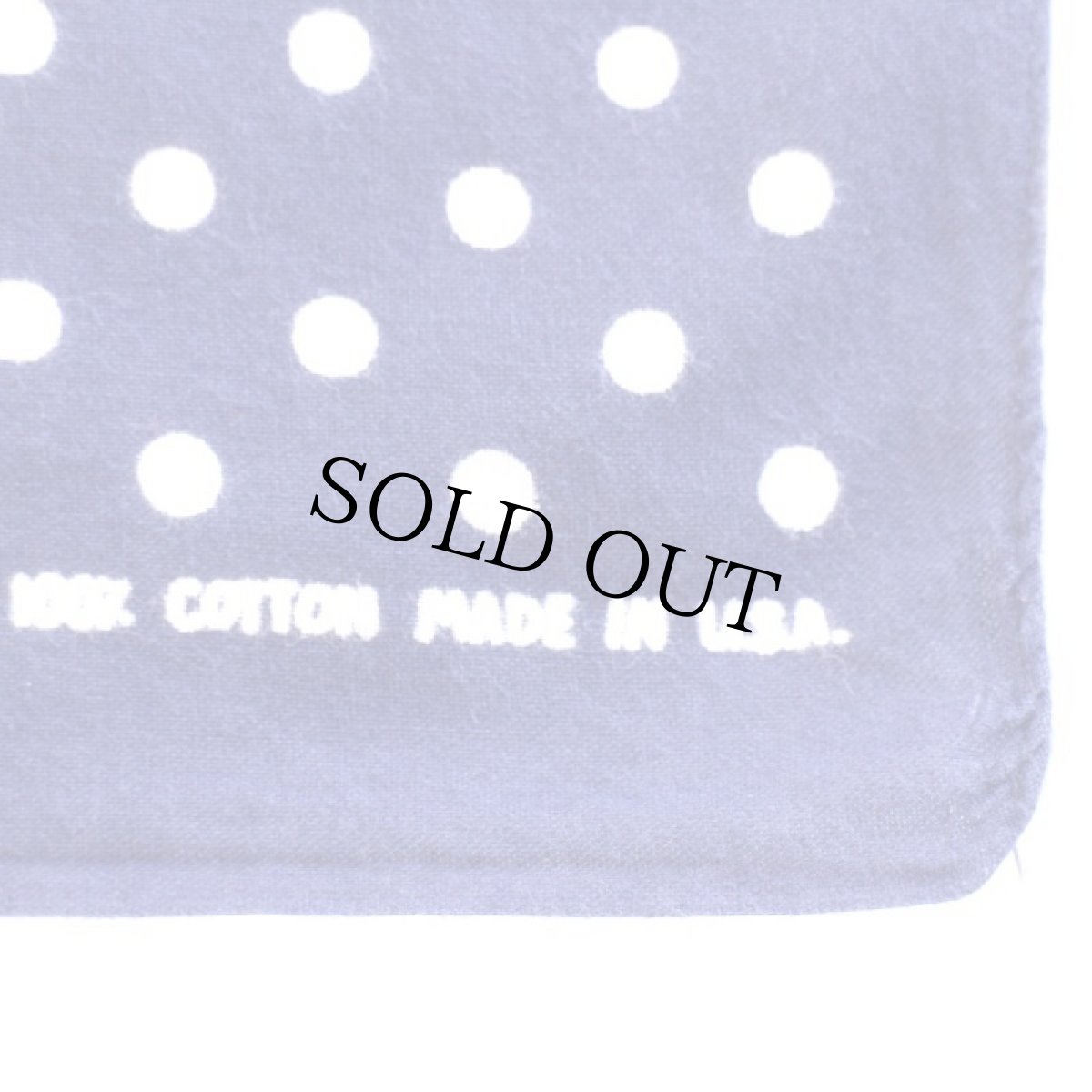 画像3: 80s USA製 OSHKOSH B'GOSH ドット柄 コットン バンダナ 紺★13 (3)