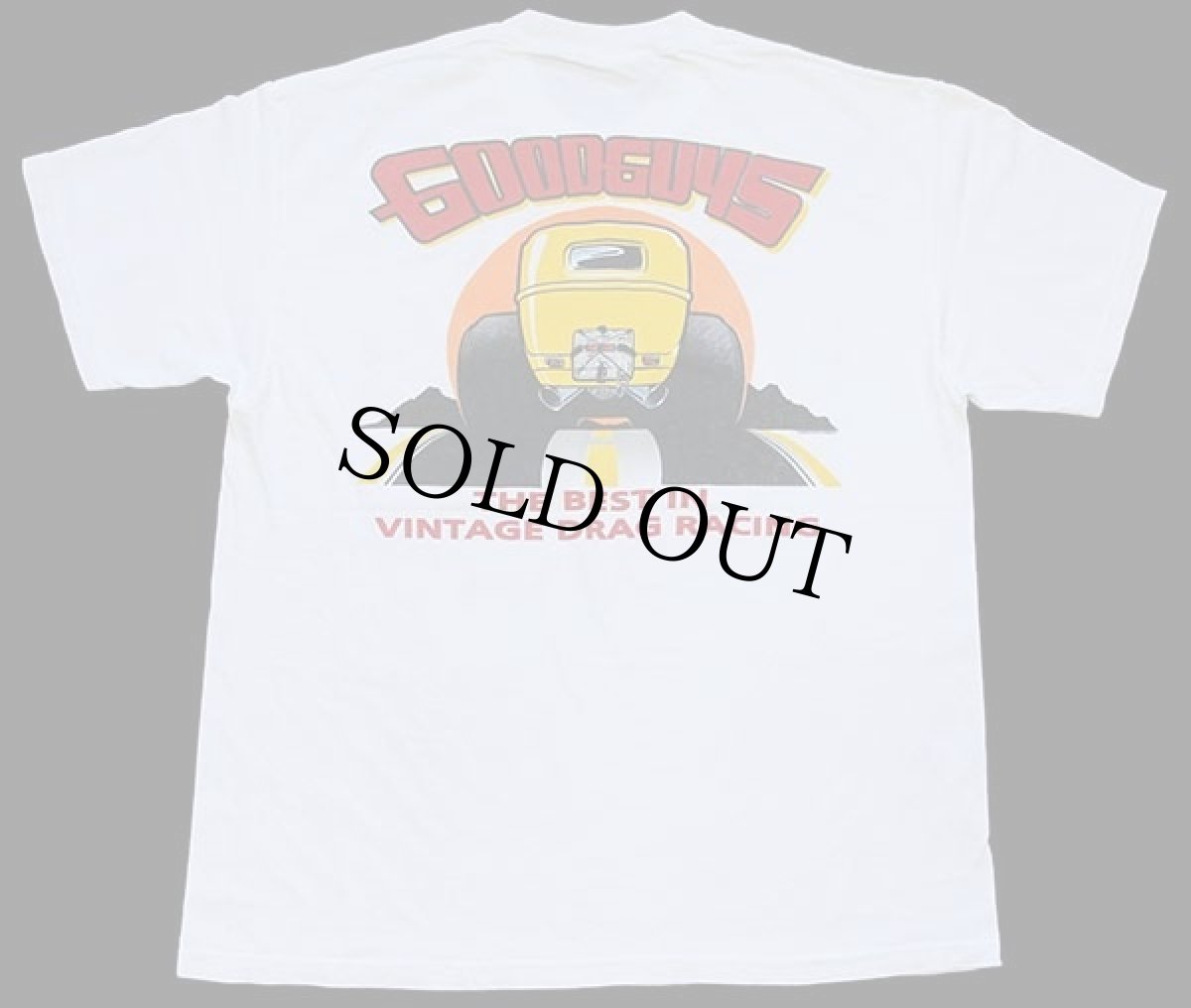 画像3: 90s USA製 Leeリー GOODGUYS HOTROD Nostalgia DRAGS SERIES ドラッグレース 両面プリント コットンTシャツ 白 L (3)
