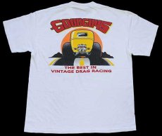 画像3: 90s USA製 Leeリー GOODGUYS HOTROD Nostalgia DRAGS SERIES ドラッグレース 両面プリント コットンTシャツ 白 L (3)