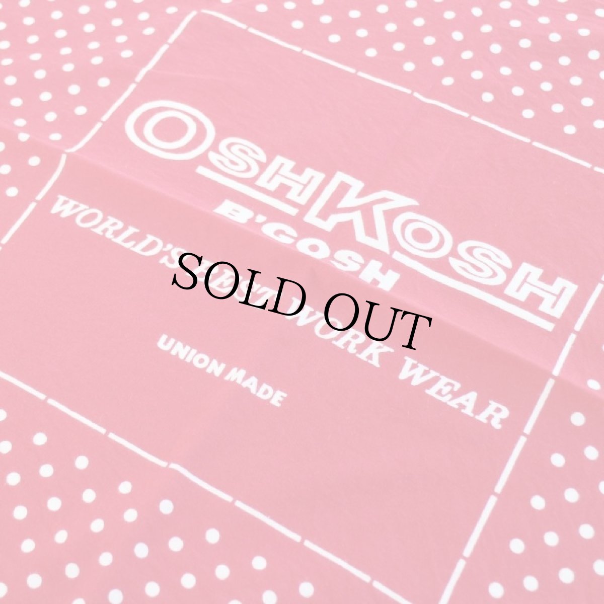 画像2: 80s USA製 OSHKOSH B'GOSH ドット柄 コットン バンダナ 赤★03 (2)